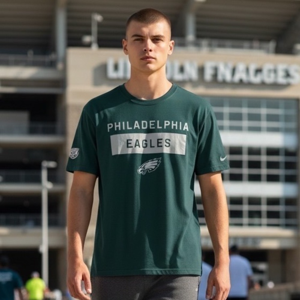 Nike Philadelphia Eagles NFL Training Dri-FIT Shirt Green Mens Medium 922319-339